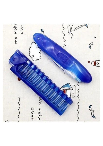 Mavi Stil 2 Adet Katlanır Diş Fırçası Taşınabilir Seyahat Kamp Açık Diş Fırçası Katlanabilir Diş Fırçası Hijyen Ağız Temizleme Araçları Dropship (Yurt Dışından)