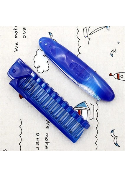 Mavi Stil 2 Adet Katlanır Diş Fırçası Taşınabilir Seyahat Kamp Açık Diş Fırçası Katlanabilir Diş Fırçası Hijyen Ağız Temizleme Araçları Dropship (Yurt Dışından) modelleri