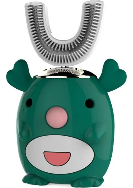 Pembe Penguen 614 Stili USB Ultrasonik Diş Fırçası Çocuklar U-Şekilli 360 Derece Silikon Elektrikli Su Geçirmez Kafa Titreşimli Sonic Diş Fırçaları Çocuk (Yurt Dışından) modelleri