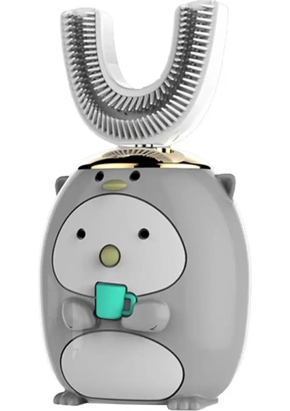Pembe Penguen 614 Stili USB Ultrasonik Diş Fırçası Çocuklar U-Şekilli 360 Derece Silikon Elektrikli Su Geçirmez Kafa Titreşimli Sonic Diş Fırçaları Çocuk (Yurt Dışından) fırsatları