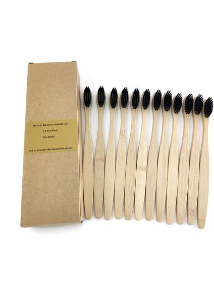 1200-H-1 Stili Doğal Biyobozunur Bambu Diş Fırçası Çevre Dostu Bambu Diş Fırçası Naylon Kıllar Beyazlatma Ağız Bakımı Aracı (Yurt Dışından)