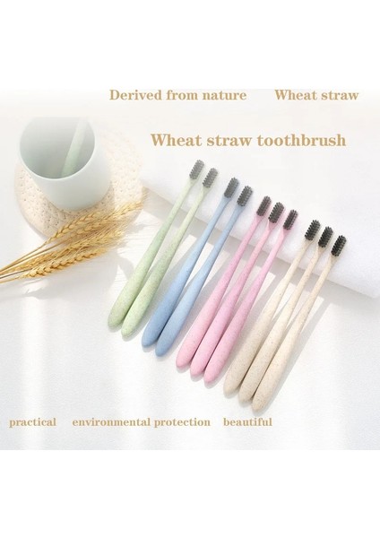 LISHI719 Tarzı 10 Paket Bambu Kömür Diş Fırçası Yetişkin Yumuşak Saç Çift Ince Saç Ailesi Paketi Bambu Diş Fırçası Karbon Nano Diş Fırçası (Yurt Dışından) indirimleri