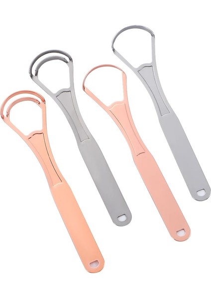 No.1 Tarzı 1 Adet Paslanmaz Çelik Dil Kazıyıcı Temizleyici Metal Sargılar Yeniden Kullanılabilir ve Çevre Dostu Dil Fırçası Taze Nefes Kazıyıcı (Yurt Dışından)