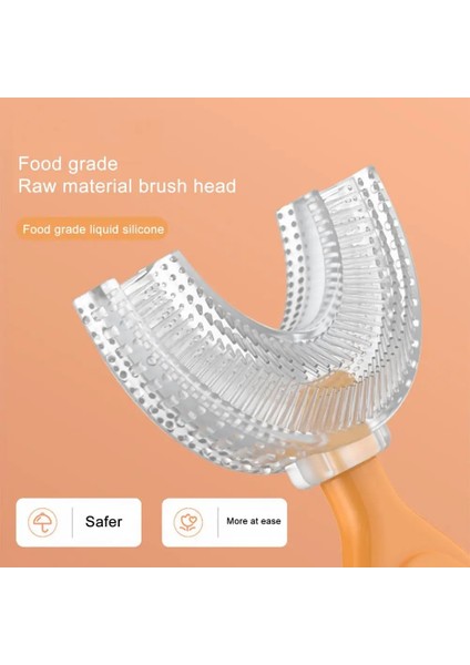 Mavi Büyük Stil Çocuklar Diş Fırçası Kolu 360 Derece Temizleme Taşınabilir Bebek U Şekli Diş Fırçası Sakız Bakımı Için (Yurt Dışından) indirimleri