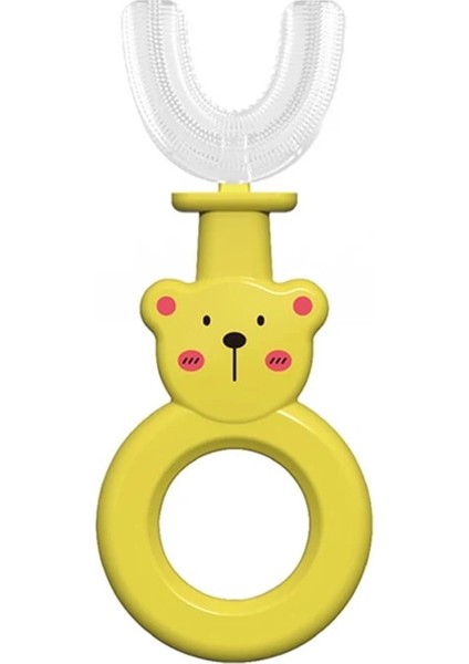 Bej Tarzı Çocuk U-Şekilli Diş Fırçası F° Kapsamlı Temizleme Bebek Yumuşak Diş Diş Temiz Fırça Çocuk Bebek Ağız Sağlığı (Yurt Dışından)