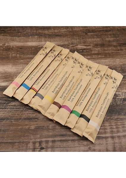 5 Adet Mavi Stil Olorful Diş Fırçası Doğal Bambu Diş Fırçası Seti Yumuşak Kıl Kömür Dişleri Eko Bambu Diş Fırçaları Diş Ağız Bakımı (Yurt Dışından) fırsatları
