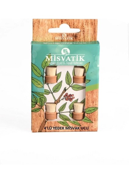 Kahverengi 4 Adet Kafa Stili Taze Doğal Organik Diş Fırçası Misvak Misvak ve Baş Diş Temizleme Yumuşak Miswaak Diş Bakımı Temizlik السواك (Yurt Dışından)