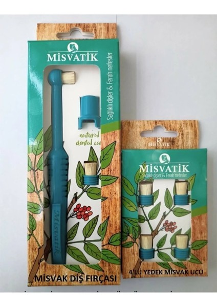 Kahverengi 4 Adet Kafa Stili Taze Doğal Organik Diş Fırçası Misvak Misvak ve Baş Diş Temizleme Yumuşak Miswaak Diş Bakımı Temizlik السواك (Yurt Dışından)