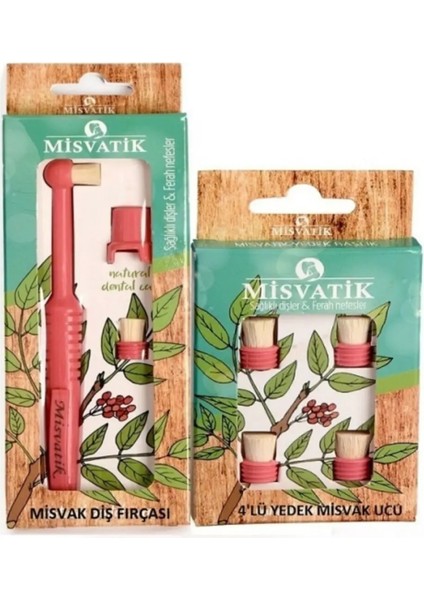 Kahverengi 4 Adet Kafa Stili Taze Doğal Organik Diş Fırçası Misvak Misvak ve Baş Diş Temizleme Yumuşak Miswaak Diş Bakımı Temizlik السواك (Yurt Dışından)