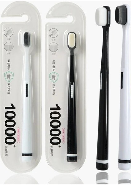 Siyah Stil Yeni Ağız Hijyeni Bakımı Ultra-Ince Yumuşak Saç Çevre Dostu Taşınabilir Seyahat Diş Fırçası Kutulu Fiber Nano ve (Yurt Dışından)