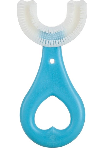 Mavi Bir Stil Bebek Toothbruldre Derece U-Şekilli Yaşında Çocuk Diş Fırçası Silikon Bebek Fırçası Çocuklar Ağız Bakımı Temizleme (Yurt Dışından)