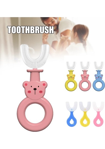 Pembe Tarzı Çocuk U-Şekilli Diş Fırçası F° Kapsamlı Temizleme Bebek Yumuşak Diş Diş Temiz Fırça Çocuk Bebek Ağız Sağlığı (Yurt Dışından) modelleri