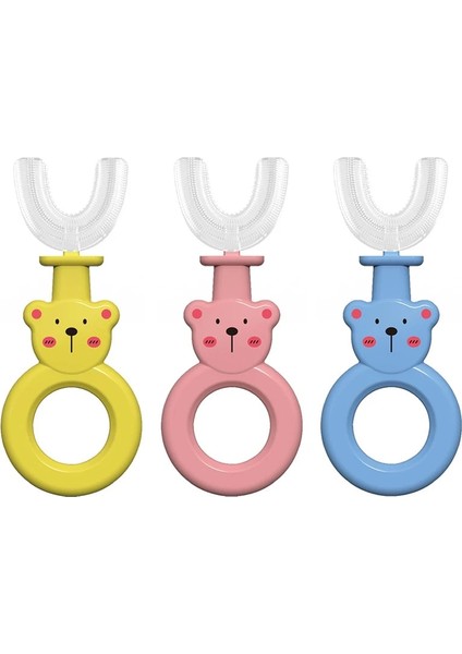 Pembe Tarzı Çocuk U-Şekilli Diş Fırçası F° Kapsamlı Temizleme Bebek Yumuşak Diş Diş Temiz Fırça Çocuk Bebek Ağız Sağlığı (Yurt Dışından) fırsatları