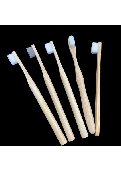 1 Adet Siyah Düz Stil Ultra-Ince Yumuşak Saç Çevre Dostu Diş Fırçası Taşınabilir Seyahat Diş Fırçası Yumuşak Fiber Nano Diş Fırçası Ağız Hijyeni Bakımı (Yurt Dışından)