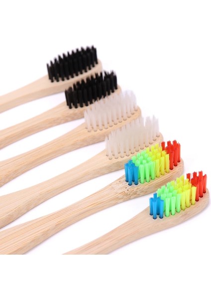 Beyaz Stil 1 Adet Renkli Kafa Bambu Diş Fırçası Çevre Ahşap Gökkuşağı Bambu Diş Fırçası Ağız Bakımı Yumuşak Kıl Kafa Diş Fırçası (Yurt Dışından) fiyatları