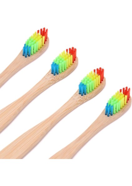 Beyaz Stil 1 Adet Renkli Kafa Bambu Diş Fırçası Çevre Ahşap Gökkuşağı Bambu Diş Fırçası Ağız Bakımı Yumuşak Kıl Kafa Diş Fırçası (Yurt Dışından) modelleri