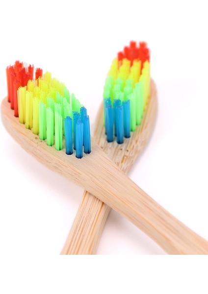 Beyaz Stil 1 Adet Renkli Kafa Bambu Diş Fırçası Çevre Ahşap Gökkuşağı Bambu Diş Fırçası Ağız Bakımı Yumuşak Kıl Kafa Diş Fırçası (Yurt Dışından) fırsatları