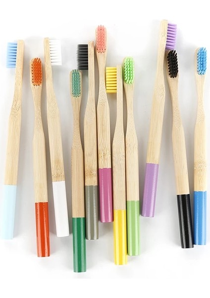 No.10 Tarzı 1 Adet Doğal Bambu Diş Fırçası Çevre Dostu Düşük Karbonlu Seyahat Diş Fırçası Yumuşak Kıl Yetişkinler Için Diş Fırçası Ağız Bakımı Dro (Yurt Dışından) modelleri