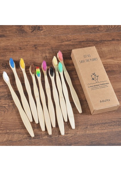 5 Siyah 5 Beyaz Stil 10 Parça Karışık Bambu Diş Fırçası Çevre Dostu Brosse A Dent Yumuşak Kıllar Dupont Kömür Dişleri Eko Bambu Diş Fırçası Diş Oral (Yurt Dışından)