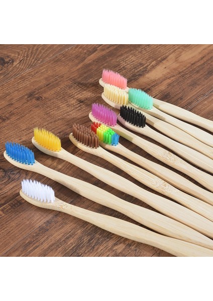 5 Siyah 5 Beyaz Stil 10 Parça Karışık Bambu Diş Fırçası Çevre Dostu Brosse A Dent Yumuşak Kıllar Dupont Kömür Dişleri Eko Bambu Diş Fırçası Diş Oral (Yurt Dışından)