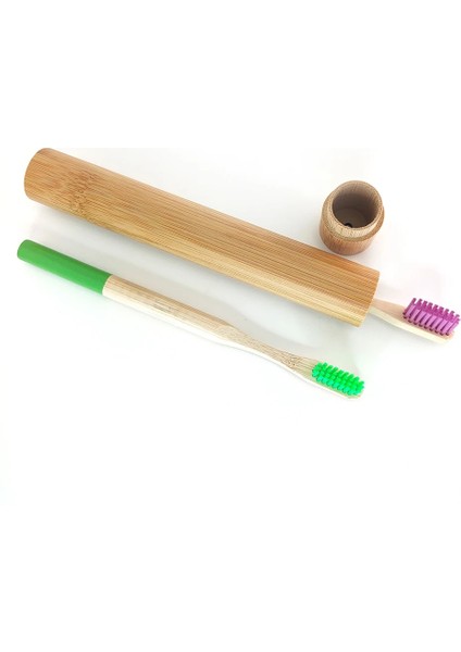 493-K-1 Stili Bambu Tüplü Bambu Diş Fırçası Çevre Dostu Doğal Bambu Diş Fırçası Seyahat Çantası Yumuşak Kafa Dişleri Bruacking (Yurt Dışından) fırsatları