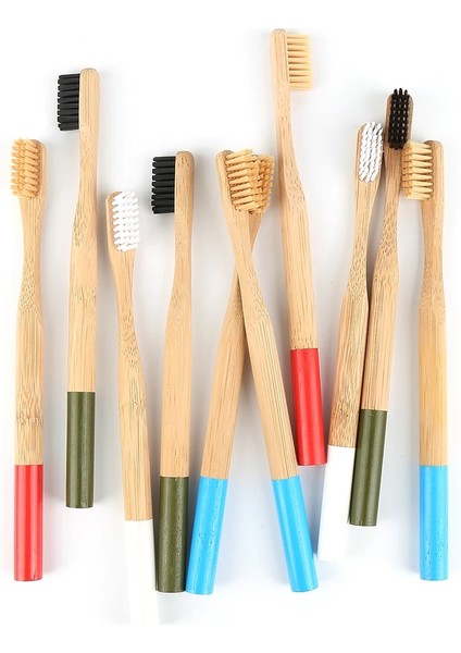 No.1 Tarzı Dro Doğal Bambu Diş Fırçası Yumuşak Kıl Çevre Dostu Seyahat Diş Fırçası Ağız Bakımı Ahşap Saplı Cepillo De Dientes (Yurt Dışından)