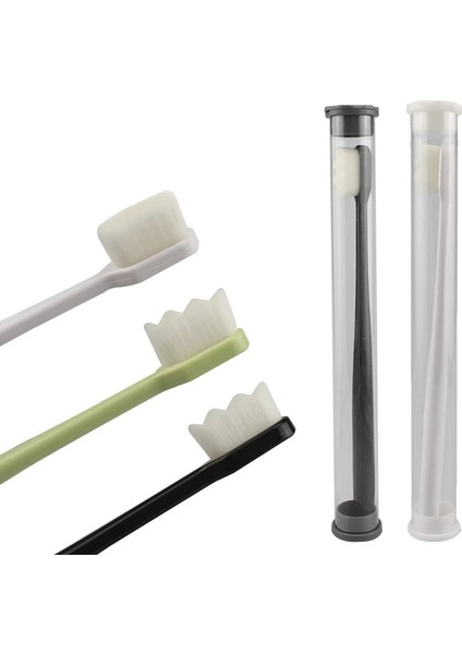 04DÜZ-SIYAH Stili 1 Adet Ultra-Ince Yumuşak Diş Fırçası Taşınabilir Seyahat Çevre Dostu Fırça Diş Bakımı Yetişkin Için Ağız Temizleme Aracı (Yurt Dışından)