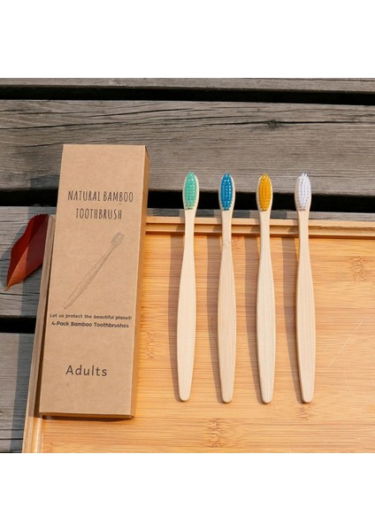 BEYAZ-10PC Tarzı Renkli Diş Fırçası Doğal Bambu Diş Fırçası Seti Yumuşak Kıl Kömür Dişleri Eko Bambu Diş Fırçaları Diş Ağız Bakımı (Yurt Dışından) indirimleri