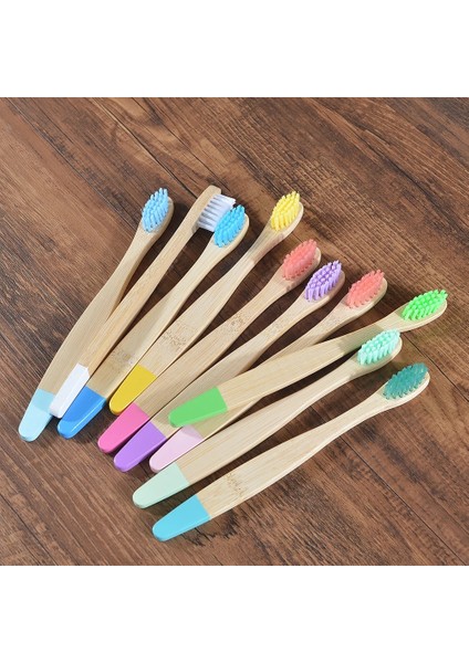 10PC Çocuklar Beyaz Stil Childreeces Renkli Diş Fırçası Orta Kıllı Bambu Diş Fırçası Çevre Dostu Çocuklar Boya Sıfır Atık Plastiksiz Fırçalar (Yurt Dışından) modelleri