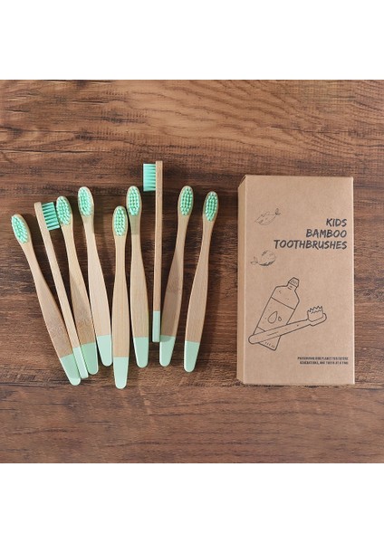 10PC Çocuklar Beyaz Stil Childreeces Renkli Diş Fırçası Orta Kıllı Bambu Diş Fırçası Çevre Dostu Çocuklar Boya Sıfır Atık Plastiksiz Fırçalar (Yurt Dışından) fırsatları