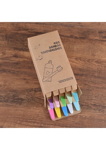10PC Çocuklar Beyaz Stil Childreeces Renkli Diş Fırçası Orta Kıllı Bambu Diş Fırçası Çevre Dostu Çocuklar Boya Sıfır Atık Plastiksiz Fırçalar (Yurt Dışından) indirimleri