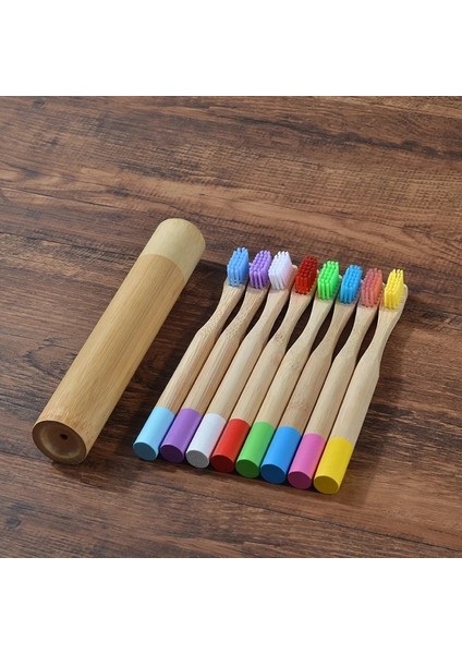 Bambu Kılıf Stili Doğal Dostu Çocuklar Bambu Diş Fırçası Yumuşak Kıllar Bambu Elyaf Ahşap Saplı Bambu Diş Fırçası Tüp Taşınabilir Ağız Bakım Setleri (Yurt Dışından)
