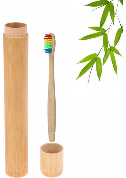 Diş Fırçası Kutusu Tarzı Organik Bambu Diş Fırçası Kılıf Tüp Doğal Bambu Tüp Kavanoz Taşınabilir Diş Fırçası Bambu Kapak Seti Çubukları Tütsü Brülör Kutusu (Yurt Dışından)