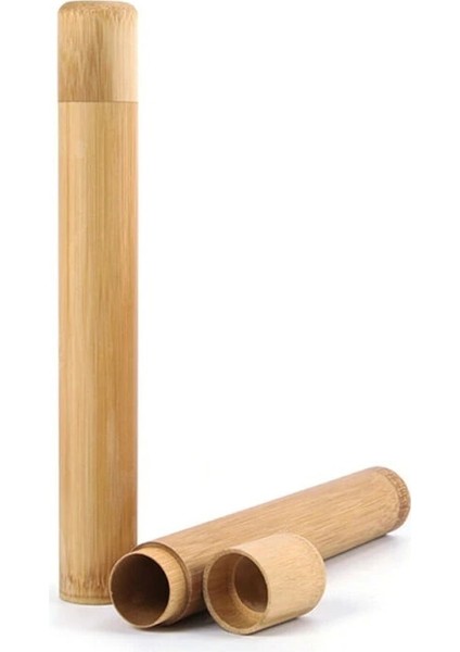Diş Fırçası Kutusu Tarzı Organik Bambu Diş Fırçası Kılıf Tüp Doğal Bambu Tüp Kavanoz Taşınabilir Diş Fırçası Bambu Kapak Seti Çubukları Tütsü Brülör Kutusu (Yurt Dışından)