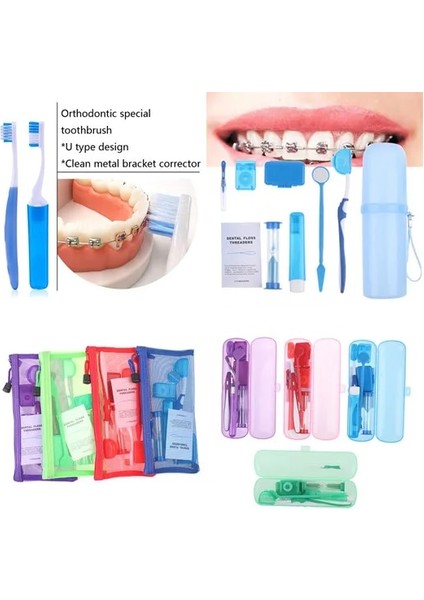 Mingming Shop B1 Stili Et Ağız Temizleme Bakımı Diş Diş Ortodonti Kitleri Beyazlatma Aracı Takım Interdental Fırça Taşınabilir (Yurt Dışından)