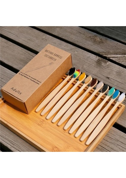 Gökkuşağı Tarzı Ack Diş Fırçası Çevre Dostu Bambu Saplı Yumuşak Kıllar Biyolojik Olarak Parçalanabilir Çevresel Olarak Taşınabilir Seyahat Diş Fırçası Seti (Yurt Dışından) fırsatları