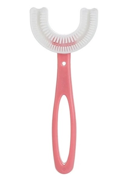 Pembe Normal Stil Çocuklar Diş Fırçası U-Şekil Bebek Diş Fırçası Kolu ile Silikon Ağız Bakımı Temizleme Fırçası Toddlers Yaşlar Için (Yurt Dışından)