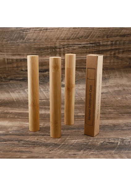 Yetişkin Tip 1 Stili Ortable El Yapımı Çevre Dostu Bambu Diş Fırçası Seyahat Çantası Tutucu Taşıyıcı Konteyner Kiti Saklama Kutusu (Yurt Dışından) fırsatları