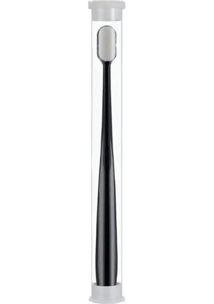 Siyah Stil Ultra-Ince Yumuşak Saç Çevre Dostu Diş Fırçası Taşınabilir Seyahat Diş Fırçası Kutulu Yumuşak Fiber Nano Diş Fırçası Hijyen Bakımı (Yurt Dışından)