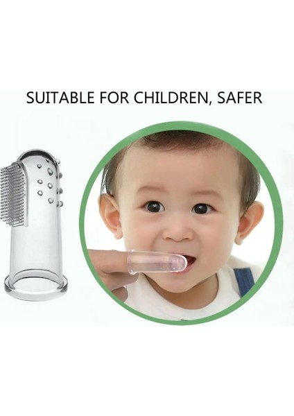 1 Adet Stil Bebek Çocuk Yumuşak Silikon Parmak Diş Fırçası ve Sakız Masajı Fırça Ağız Sağlığı Bakımı Şeffaf Temizleme Diş Aracı Bebek Ağız Bakımı (Yurt Dışından)