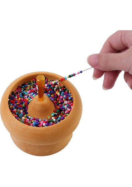 Twexqny Dıy Yapımı Boncuk Spinner Tutucu Mücevher Atölyesi Ahşap Işçiliği Proje Dize Büyük Göz Iğne Hediyeler (Yurt Dışından)