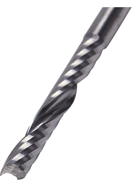 10 Adet Cnc Freze Uçları 3.175 x 22MM Tek Flüt Spiral Karbür (Yurt Dışından)
