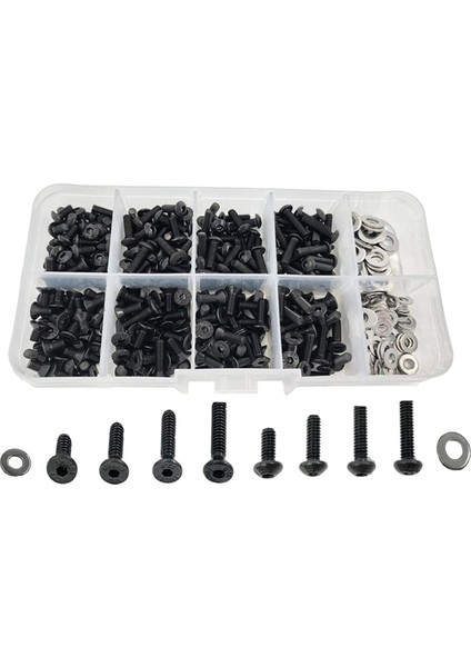 340 Adet Rc Vida Seti Onarım Aracı M3 Düz Kafa/yuvarlak Kafa ve M3 M4 Düz Pullar Traxxas Tamiya SCX10 Hpı Rc Araba Parçaları (Yurt Dışından)