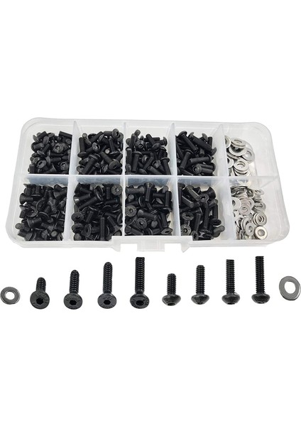 340 Adet Rc Vida Seti Onarım Aracı M3 Düz Kafa/yuvarlak Kafa ve M3 M4 Düz Pullar Traxxas Tamiya SCX10 Hpı Rc Araba Parçaları (Yurt Dışından)