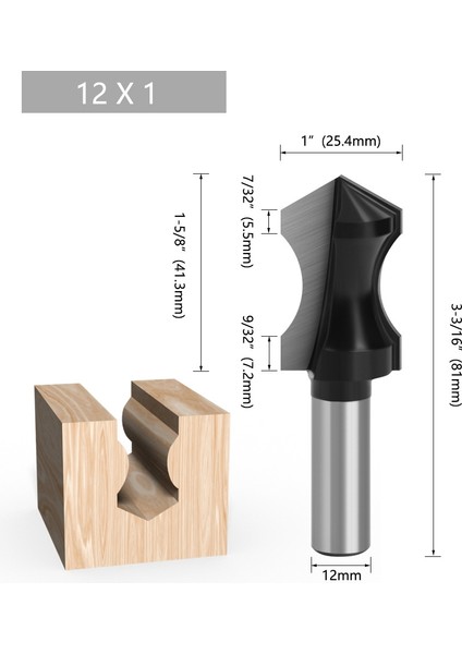 12MM Shank Sivri Burun Ark Freze Kesici Oyma Masa Kenar Freze Uçları Ağaç Işleme Bit Için Katı Karbür Araçları (Yurt Dışından)