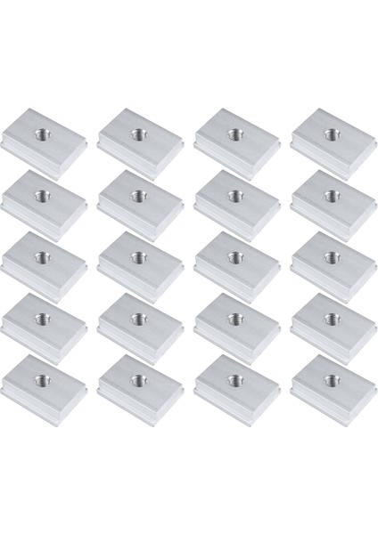 M6 T-Track Slider Sürgülü Somun Alüminyum Alaşımlı T Yuvası Somun Ağaç Işleme Aleti Jigs Vida Yuvası Bağlantı Elemanı 20 Adet (Yurt Dışından)