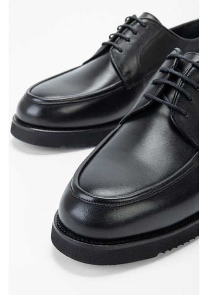 Erkek Siyah Deri Casual Ayakkabı 01 130876 Erk Ayk SK23/24 modelleri