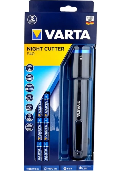 18902 Night Cutter F40 14W Led Fener 6xAA