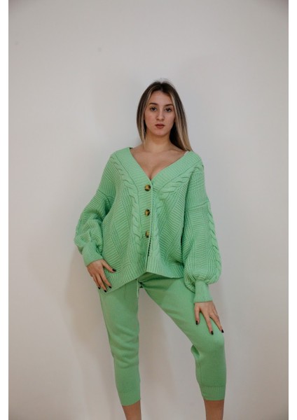 Örme Triko Ceket Pantolon Takım