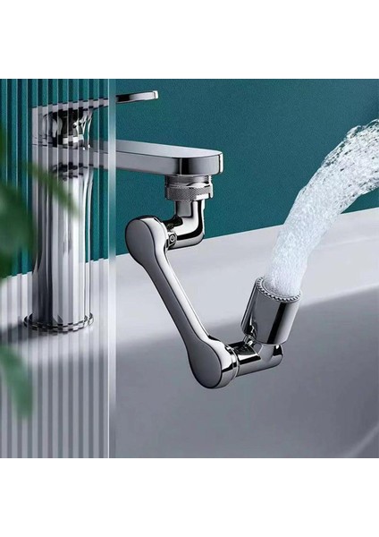 Robotik Kol Evrensel Musluk Lavabo Çok Fonksiyonlu 1080 Derece Dönebilen Sıçramaya Dayanıklı Kabarcıklı Kafa ve Ağız Yıkama Artefaktı (Yurt Dışından)